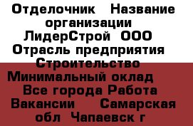 Отделочник › Название организации ­ ЛидерСтрой, ООО › Отрасль предприятия ­ Строительство › Минимальный оклад ­ 1 - Все города Работа » Вакансии   . Самарская обл.,Чапаевск г.